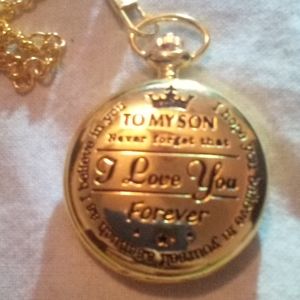 To my son I love you forever pocket watch